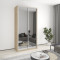MebelStar Two-door wardrobe Uni AL 2 Mirrors Sonoma oak, 120x60x240 cm (MBS-4014)