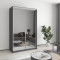 Two-door wardrobe MebelStar Standard AL 2 Mirrors 130x45x210 cm Anthracite (MBS-2471)