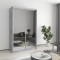 Two-door wardrobe MebelStar Standard AL 2 Mirrors 130x45x210 cm Concrete (MBS-2498)