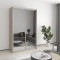Two-door wardrobe MebelStar Standard AL 2 Mirrors 130x45x210 cm Cashmere (MBS-2489)