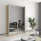 Two-door wardrobe MebelStar Standard AL 2 Mirrors 130x45x210 cm Sonoma oak (MBS-2480)