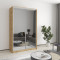 Two-door wardrobe MebelStar Standard AL 2 Mirrors 130x45x210 cm Tahoe Oak (MBS-3480)