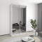 Two-door wardrobe MebelStar Standard AL 2 Mirrors 130x60x240 cm Alaska gray (MBS-3900)
