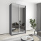 Two-door wardrobe MebelStar Standard AL 2 Mirrors 130x60x240 cm Anthracite (MBS-3864)