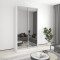 Two-door wardrobe MebelStar Standard AL 2 Mirrors 130x60x240 cm Alaska white (MBS-3855)