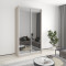 Two-door wardrobe MebelStar Standard AL 2 Mirrors 130x60x240 cm Cashmere (MBS-3882)
