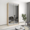 Two-door wardrobe MebelStar Standard AL 2 Mirrors 130x60x240 cm Sonoma oak (MBS-3873)