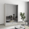 Two-door wardrobe MebelStar Standard AL 2 Mirrors 140x60x210 cm Alaska gray (MBS-2562)