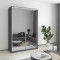 Two-door wardrobe MebelStar Standard AL 2 Mirrors 140x60x210 cm Anthracite (MBS-2526)
