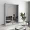 Two-door wardrobe MebelStar Standard AL 2 Mirrors 140x60x210 cm Concrete (MBS-2553)