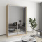 Two-door wardrobe MebelStar Standard AL 2 Mirrors 140x60x210 cm Sonoma oak (MBS-2535)