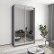 Two-door wardrobe MebelStar Standard AL 2 Mirrors 140x60x240 cm Anthracite (MBS-3865)
