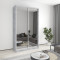 Two-door wardrobe MebelStar Standard AL 2 Mirrors 140x60x240 cm Concrete (MBS-3892)