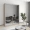 MebelStar Two-door wardrobe Combo AL 2 Mirrors Cashmere, 150x45x210 cm (MBS-2782)