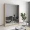MebelStar Two-door wardrobe Combo AL 2 Mirrors Sonoma oak, 150x45x210 cm (MBS-2778)