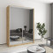 MebelStar Two-door wardrobe Combo AL 2 Mirrors Tahoe Oak, 150x45x210 cm (MBS-3528)