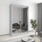 Two-door wardrobe MebelStar Standard AL 2 Mirrors 150x60x240 cm Concrete (MBS-3893)