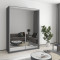 MebelStar Two-door wardrobe Combo AL 2 Mirrors Anthracite, 160x45x210 cm (MBS-2775)