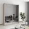 MebelStar Two-door wardrobe Combo AL 2 Mirrors Cashmere, 160x45x210 cm (MBS-2783)