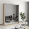 MebelStar Two-door wardrobe Combo AL 2 Mirrors Sonoma oak, 160x45x210 cm (MBS-2779)