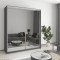 MebelStar Two-door wardrobe Uni AL 2 Mirrors Anthracite, 180x45x210 cm (MBS-2646)