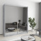 MebelStar Two-door wardrobe Uni AL 2 Mirrors Concrete, 180x45x210 cm (MBS-2664)