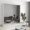 MebelStar Two-door wardrobe Uni AL 2 Mirrors Alaska white, 180x45x210 cm (MBS-2640)