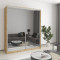 MebelStar Two-door wardrobe Uni AL 2 Mirrors Tahoe Oak, 180x45x210 cm (MBS-3508)
