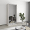Two-door wardrobe MebelStar Standard AL 2 Mirrors 90x45x210 cm Alaska gray (MBS-2503)
