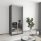 Two-door wardrobe MebelStar Standard AL 2 Mirrors 90x45x210 cm Anthracite (MBS-2467)