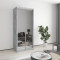 Two-door wardrobe MebelStar Standard AL 2 Mirrors 90x45x210 cm Concrete (MBS-2494)