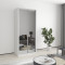 Two-door wardrobe MebelStar Standard AL 2 Mirrors 90x45x210 cm Alaska white (MBS-2458)