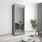 MebelStar Two-door wardrobe Uni AL 2 Mirrors Anthracite, 90x45x240 cm (MBS-4004)