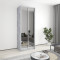 MebelStar Two-door wardrobe Uni AL 2 Mirrors Concrete, 90x45x240 cm (MBS-4022)