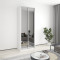 MebelStar Two-door wardrobe Uni AL 2 Mirrors Alaska white, 90x45x240 cm (MBS-3998)