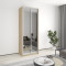 MebelStar Two-door wardrobe Uni AL 2 Mirrors Sonoma oak, 90x45x240 cm (MBS-4010)