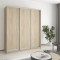 MebelStar Three-door wardrobe Standard AL 3DSP Sonoma Oak, 180x45x210 cm (MBS-2842)