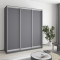 MebelStar Three-door wardrobe Standard AL 3DSP Anthracite, 190x45x210 cm (MBS-2831)