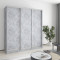 MebelStar Three-door wardrobe Standard AL 3DSP Concrete, 190x45x210 cm (MBS-2867)