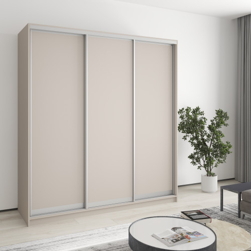 MebelStar Three-door wardrobe Standard AL 3DSP Cashmere, 190x45x210 cm (MBS-2855)