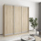 MebelStar Three-door wardrobe Standard AL 3DSP Sonoma Oak, 190x45x210 cm (MBS-2843)