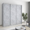 MebelStar Three-door wardrobe Combo AL 3DSP Concrete, 200x60x210 cm (MBS-3320)