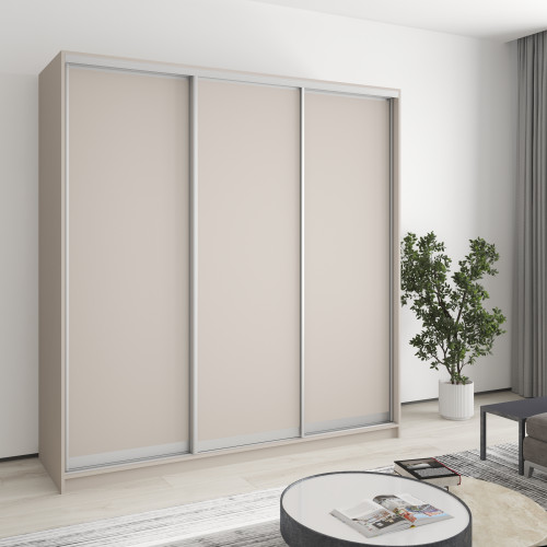 MebelStar Three-door wardrobe Standard AL 3DSP Cashmere, 200x45x210 cm (MBS-2856)