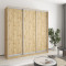 MebelStar Three-door wardrobe Combo AL 3DSP Tahoe Oak, 200x60x210 cm (MBS-4291)