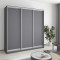 MebelStar Three-door wardrobe Combo AL 3DSP Anthracite, 200x60x240 cm (MBS-1731)