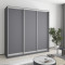 MebelStar Three-door wardrobe Standard AL 3DSP Anthracite, 210x45x210 cm (MBS-2833)