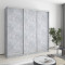 MebelStar Three-door wardrobe Standard AL 3DSP Concrete, 210x45x210 cm (MBS-2869)