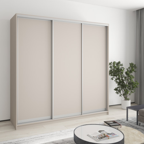 MebelStar Three-door wardrobe Standard AL 3DSP Cashmere, 210x60x210 cm (MBS-2863)