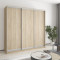 MebelStar Three-door wardrobe Standard AL 3DSP Sonoma Oak, 210x45x210 cm (MBS-2845)