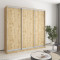 MebelStar Three-door wardrobe Standard AL 3DSP Tahoe oak, 210x60x240 cm (MBS-11736)